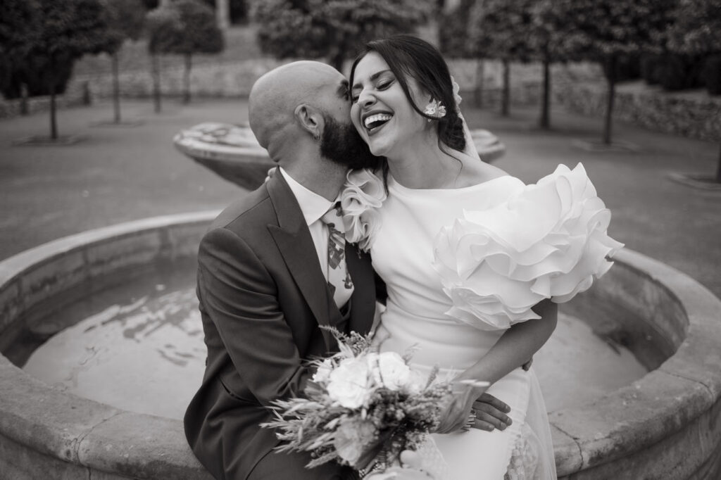 Fotografía de boda en Jardines de la Santa. Aledo